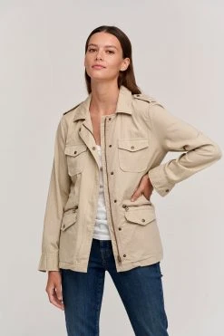 Velvet By Graham & Spencer RUBY LIGHT-WEIGHT ARMY JACKET Womens 41 Velvet By Graham & Spencer RUBY LIGHT-WEIGHT ARMY JACKET Womens