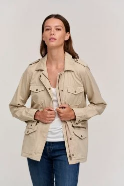 Velvet By Graham & Spencer RUBY LIGHT-WEIGHT ARMY JACKET Womens 42 Velvet By Graham & Spencer RUBY LIGHT-WEIGHT ARMY JACKET Womens