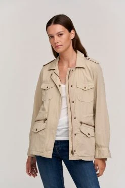 Velvet By Graham & Spencer RUBY LIGHT-WEIGHT ARMY JACKET Womens 45 Velvet By Graham & Spencer RUBY LIGHT-WEIGHT ARMY JACKET Womens