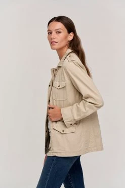 Velvet By Graham & Spencer RUBY LIGHT-WEIGHT ARMY JACKET Womens 43 Velvet By Graham & Spencer RUBY LIGHT-WEIGHT ARMY JACKET Womens
