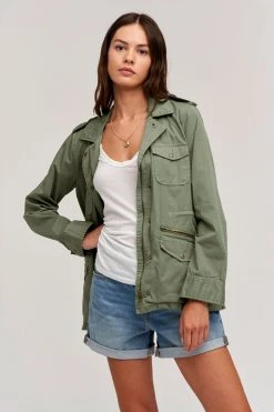 Velvet by Graham & Spencer Sales 40 Velvet By Graham & Spencer RUBY LIGHT-WEIGHT ARMY JACKET Womens