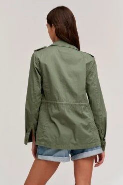 Velvet By Graham & Spencer RUBY LIGHT-WEIGHT ARMY JACKET Womens 38 Velvet By Graham & Spencer RUBY LIGHT-WEIGHT ARMY JACKET Womens
