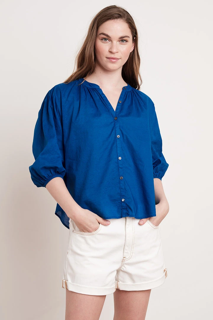 Velvet By Graham & Spencer EMBERLY BUTTON-UP BLOUSE Womens 6 Velvet By Graham & Spencer EMBERLY BUTTON-UP BLOUSE Womens
