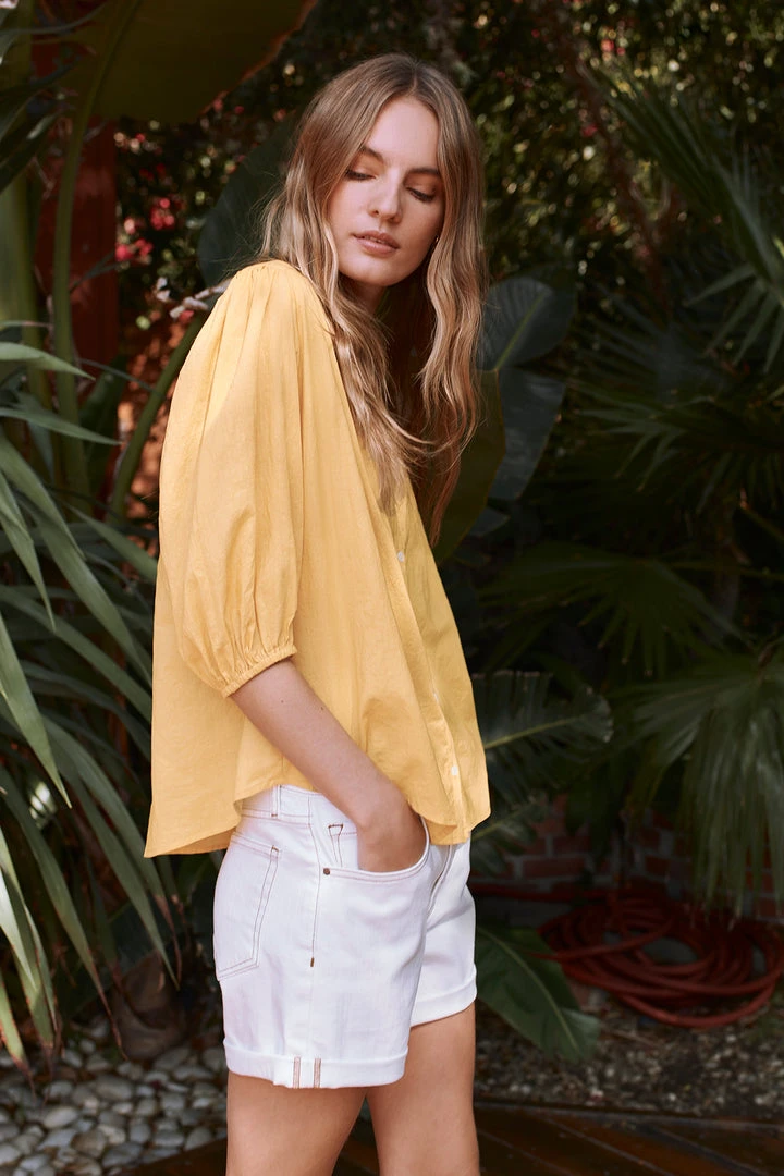 Velvet By Graham & Spencer EMBERLY BUTTON-UP BLOUSE Womens 3 Velvet By Graham & Spencer EMBERLY BUTTON-UP BLOUSE Womens