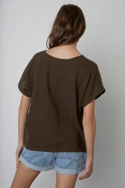 Velvet By Graham & Spencer ELSA COTTON GAUZE TOP Womens 14 Velvet By Graham & Spencer ELSA COTTON GAUZE TOP Womens