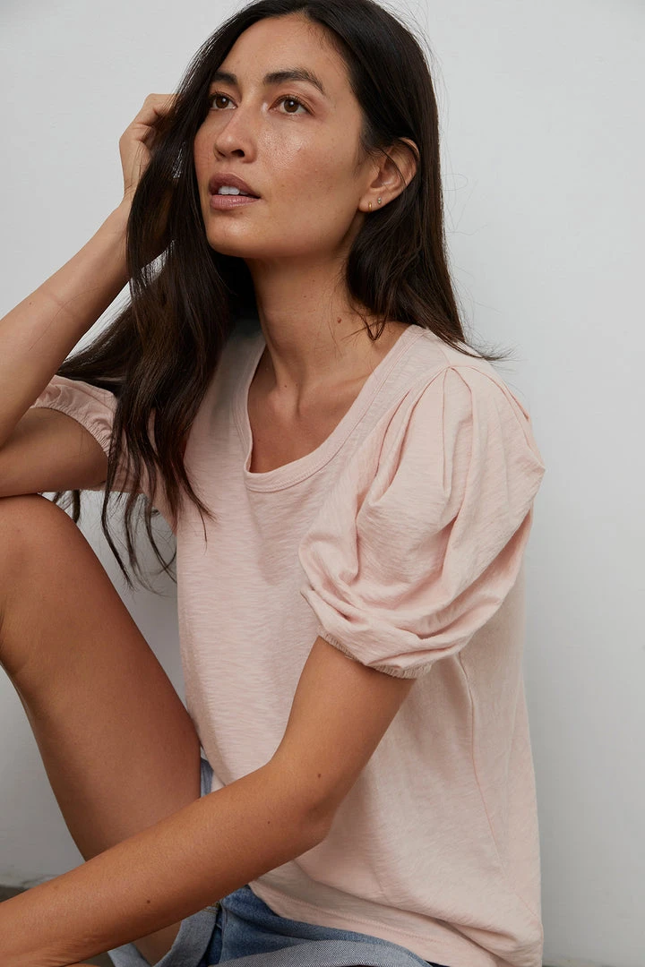 Velvet By Graham & Spencer Womens KIERA PUFF SLEEVE TEE 9 Velvet By Graham & Spencer Womens KIERA PUFF SLEEVE TEE
