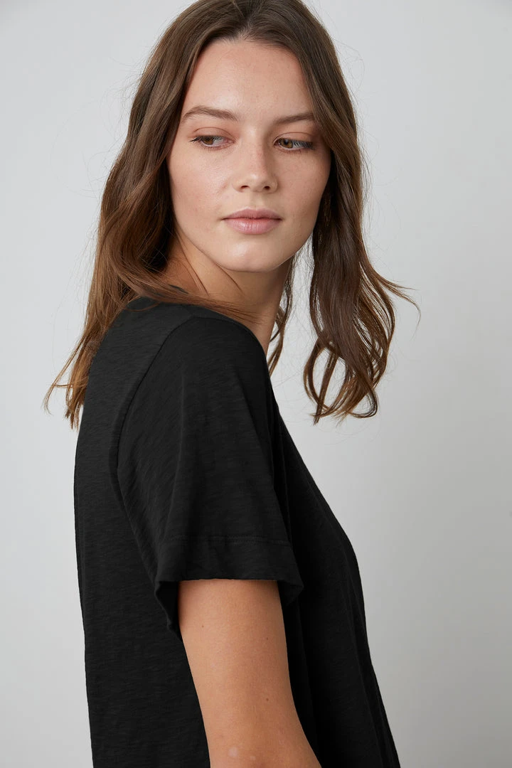 Velvet By Graham & Spencer LULA COTTON SLUB SWING TEE Womens 28 Velvet By Graham & Spencer LULA COTTON SLUB SWING TEE Womens