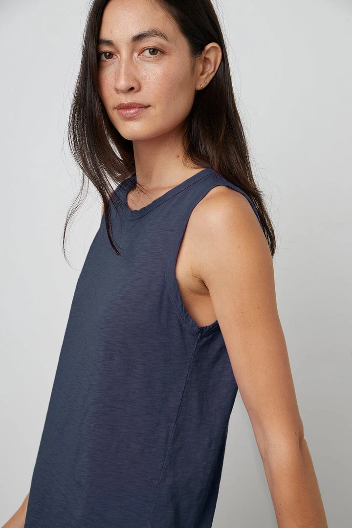 Velvet By Graham & Spencer Womens TAURUS COTTON SLUB TANK 26 Velvet By Graham & Spencer Womens TAURUS COTTON SLUB TANK