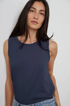 Velvet By Graham & Spencer Womens TAURUS COTTON SLUB TANK 73 Velvet By Graham & Spencer Womens TAURUS COTTON SLUB TANK