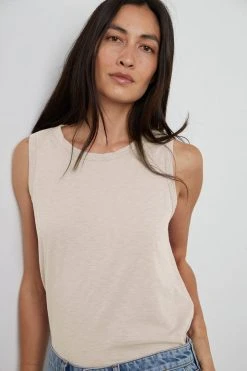 Velvet By Graham & Spencer Womens TAURUS COTTON SLUB TANK 68 Velvet By Graham & Spencer Womens TAURUS COTTON SLUB TANK