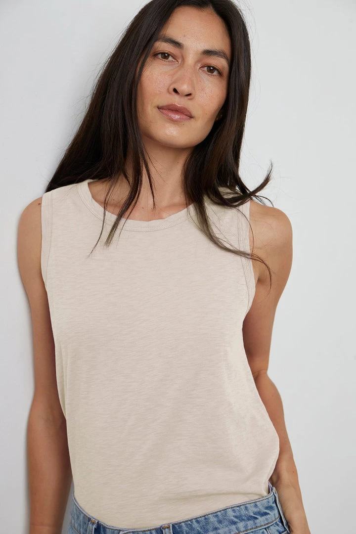 Velvet By Graham & Spencer Womens TAURUS COTTON SLUB TANK 19 Velvet By Graham & Spencer Womens TAURUS COTTON SLUB TANK