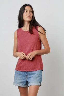 Velvet By Graham & Spencer Womens TAURUS COTTON SLUB TANK 63 Velvet By Graham & Spencer Womens TAURUS COTTON SLUB TANK