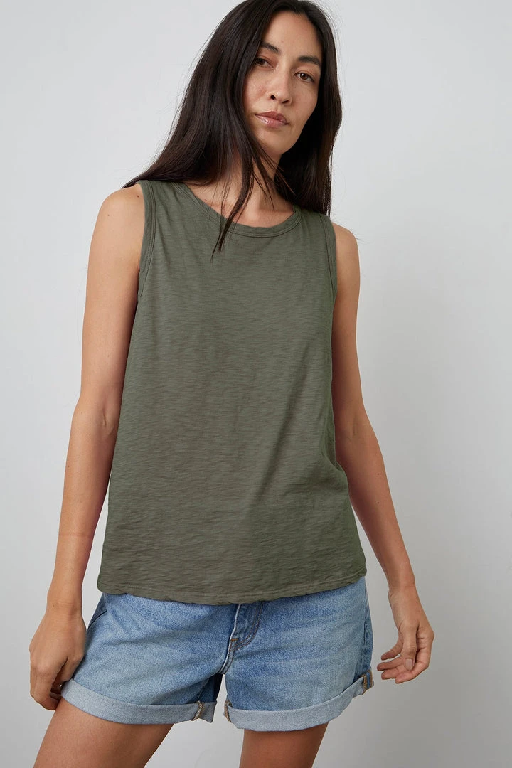 Velvet By Graham & Spencer Womens TAURUS COTTON SLUB TANK 9 Velvet By Graham & Spencer Womens TAURUS COTTON SLUB TANK