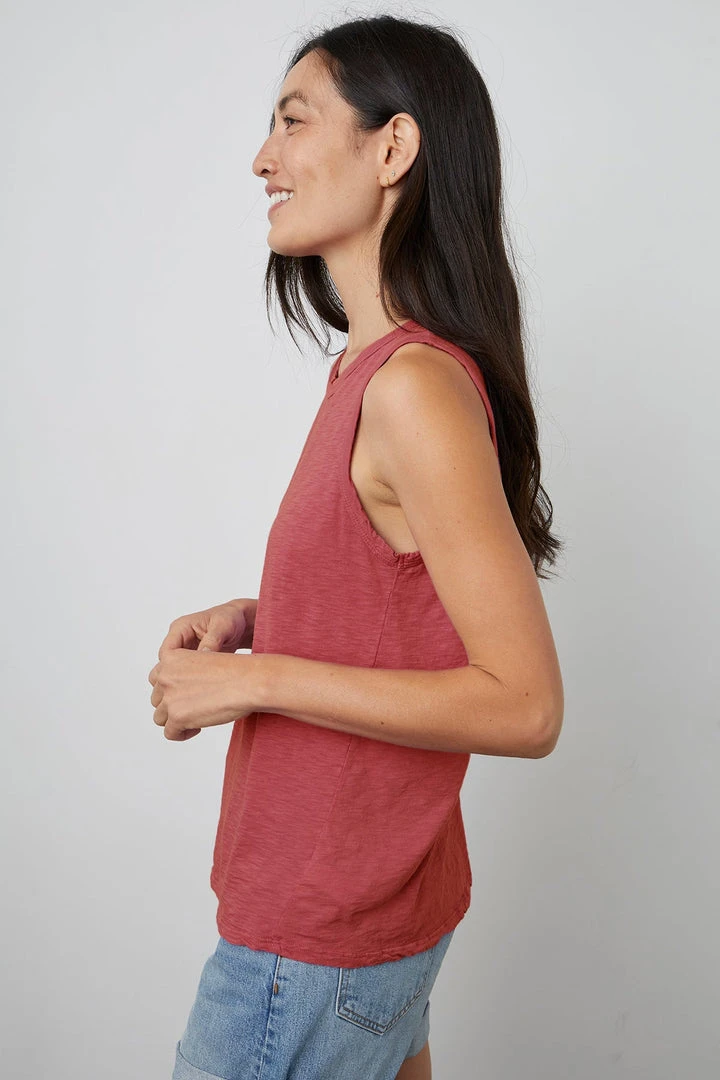 Velvet By Graham & Spencer Womens TAURUS COTTON SLUB TANK 16 Velvet By Graham & Spencer Womens TAURUS COTTON SLUB TANK