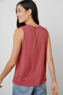 Velvet By Graham & Spencer Womens TAURUS COTTON SLUB TANK 66 Velvet By Graham & Spencer Womens TAURUS COTTON SLUB TANK