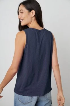 Velvet By Graham & Spencer Womens TAURUS COTTON SLUB TANK 77 Velvet By Graham & Spencer Womens TAURUS COTTON SLUB TANK