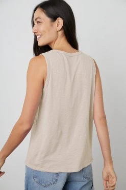 Velvet By Graham & Spencer Womens TAURUS COTTON SLUB TANK 72 Velvet By Graham & Spencer Womens TAURUS COTTON SLUB TANK