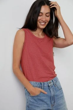 Velvet By Graham & Spencer Womens TAURUS COTTON SLUB TANK 64 Velvet By Graham & Spencer Womens TAURUS COTTON SLUB TANK