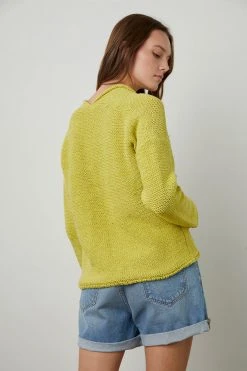 Velvet By Graham & Spencer JAZ TEXTURED TAPE YARN CARDIGAN Womens