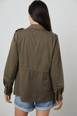 Velvet By Graham & Spencer RUBY LIGHT-WEIGHT ARMY JACKET Womens 59 Velvet By Graham & Spencer RUBY LIGHT-WEIGHT ARMY JACKET Womens