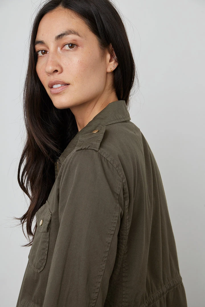 Velvet By Graham & Spencer RUBY LIGHT-WEIGHT ARMY JACKET Womens 29 Velvet By Graham & Spencer RUBY LIGHT-WEIGHT ARMY JACKET Womens