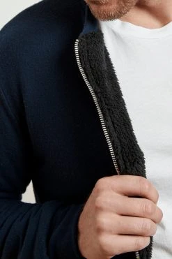 Velvet By Graham & Spencer Mens CABE COZY JERSEY BOMBER JACKET 20 Velvet By Graham & Spencer Mens CABE COZY JERSEY BOMBER JACKET