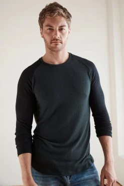 Velvet By Graham & Spencer Mens KYE RAGLAN COZY JERSEY KNIT SHIRT