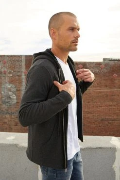 Velvet By Graham & Spencer Mens SALVADORE SHERPA LINED HOODIE