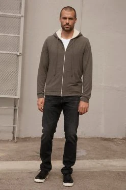 Velvet By Graham & Spencer Mens SALVADORE SHERPA LINED HOODIE