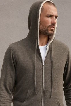 Velvet By Graham & Spencer Mens SALVADORE SHERPA LINED HOODIE