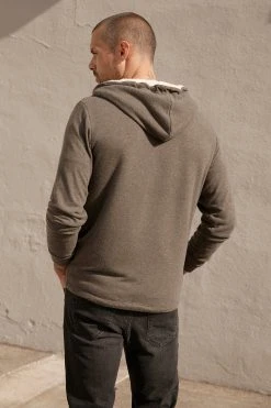 Velvet By Graham & Spencer Mens SALVADORE SHERPA LINED HOODIE