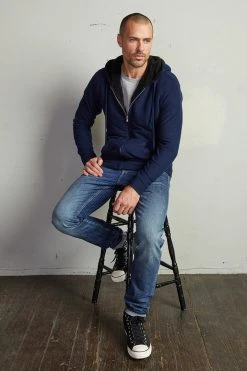 Velvet By Graham & Spencer Mens SALVADORE SHERPA LINED HOODIE