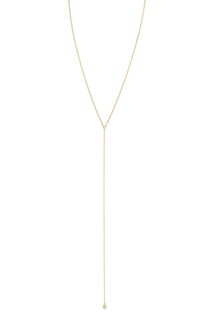 Sloan Studio CZ BEZEL LARIAT NECKLACE BY SLOAN Womens 3 Sloan Studio CZ BEZEL LARIAT NECKLACE BY SLOAN Womens