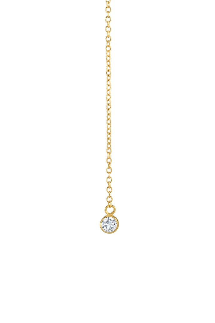 Sloan Studio CZ BEZEL LARIAT NECKLACE BY SLOAN Womens 4 Sloan Studio CZ BEZEL LARIAT NECKLACE BY SLOAN Womens
