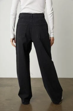 Velvet By Graham & Spencer Womens HARLOW HIGH RISE WIDE LEG DENIM