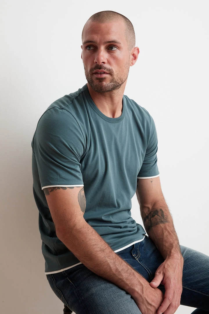 Velvet By Graham & Spencer ELIJAH REVERSIBLE DOUBLE LAYER TEE Mens 6 Velvet By Graham & Spencer ELIJAH REVERSIBLE DOUBLE LAYER TEE Mens