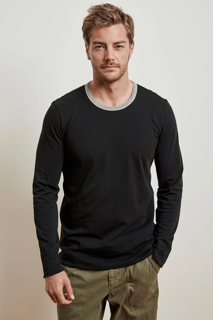 Velvet By Graham & Spencer Mens STEPHEN REVERSIBLE COTTON LONG SLEEVE TEE 7 Velvet By Graham & Spencer Mens STEPHEN REVERSIBLE COTTON LONG SLEEVE TEE