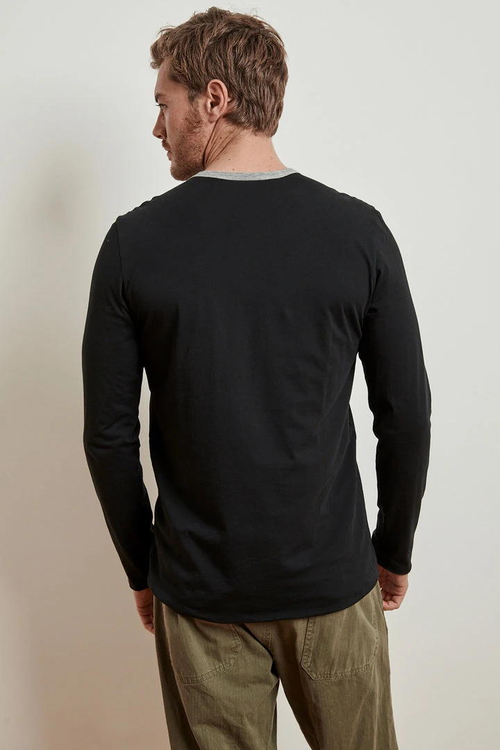 Velvet By Graham & Spencer Mens STEPHEN REVERSIBLE COTTON LONG SLEEVE TEE 10 Velvet By Graham & Spencer Mens STEPHEN REVERSIBLE COTTON LONG SLEEVE TEE
