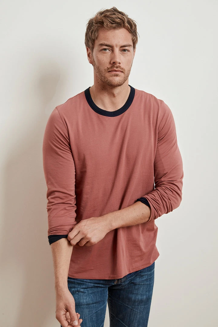 Velvet By Graham & Spencer Mens STEPHEN REVERSIBLE COTTON LONG SLEEVE TEE 4 Velvet By Graham & Spencer Mens STEPHEN REVERSIBLE COTTON LONG SLEEVE TEE