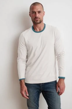 Velvet By Graham & Spencer STEPHEN REVERSIBLE COTTON LONG SLEEVE TEE