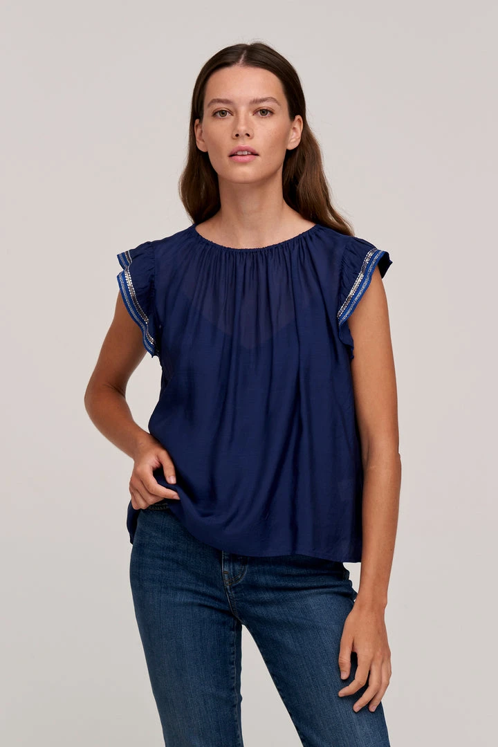 Velvet By Graham & Spencer MILAN CAP SLEEVE BLOUSE 3 Velvet By Graham & Spencer MILAN CAP SLEEVE BLOUSE