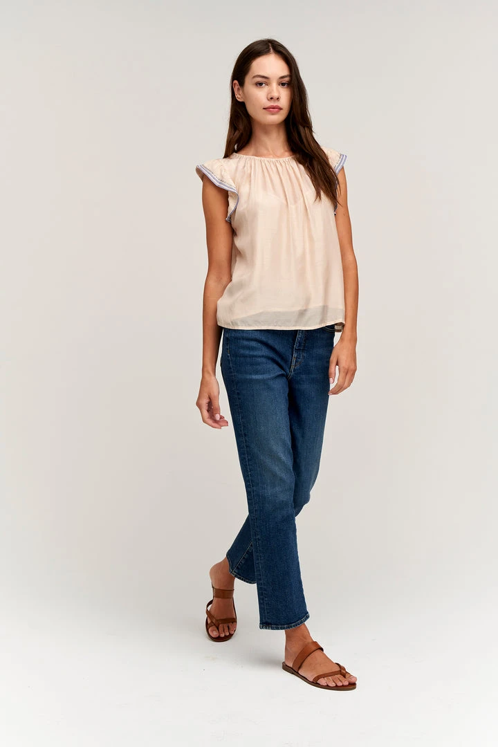 Velvet By Graham & Spencer MILAN CAP SLEEVE BLOUSE 8 Velvet By Graham & Spencer MILAN CAP SLEEVE BLOUSE