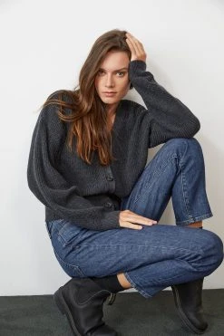 Velvet By Graham & Spencer Womens RILEY BUTTON-UP CARDIGAN