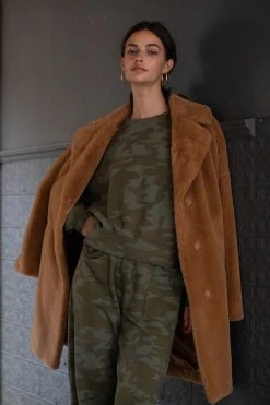 Velvet By Graham & Spencer ANDREA CAMO SWEATSHIRT