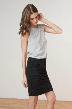 Velvet By Graham & Spencer MALENE GAUZY WHISPER PENCIL SKIRT