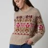 Velvet By Graham & Spencer CHEYENNE FAIR ISLE SWEATER Womens 2 Velvet By Graham & Spencer CHEYENNE FAIR ISLE SWEATER Womens