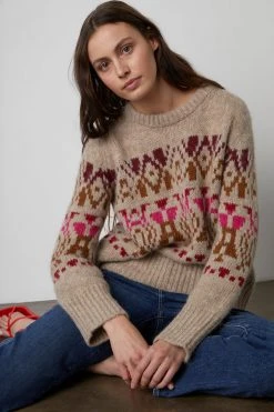 Velvet By Graham & Spencer CHEYENNE FAIR ISLE SWEATER Womens