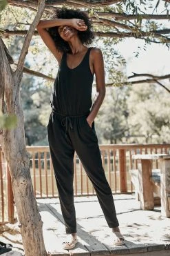 Velvet By Graham & Spencer CELYN COTTON SLUB JUMPSUIT Womens