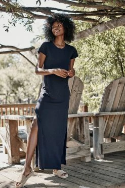 Velvet By Graham & Spencer ZIGGY COTTON SLUB MAXI DRESS Womens