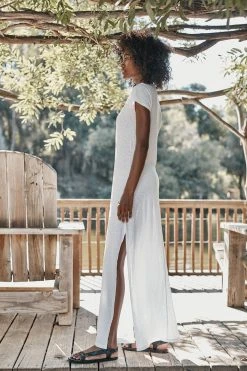 Velvet By Graham & Spencer ZIGGY COTTON SLUB MAXI DRESS Womens